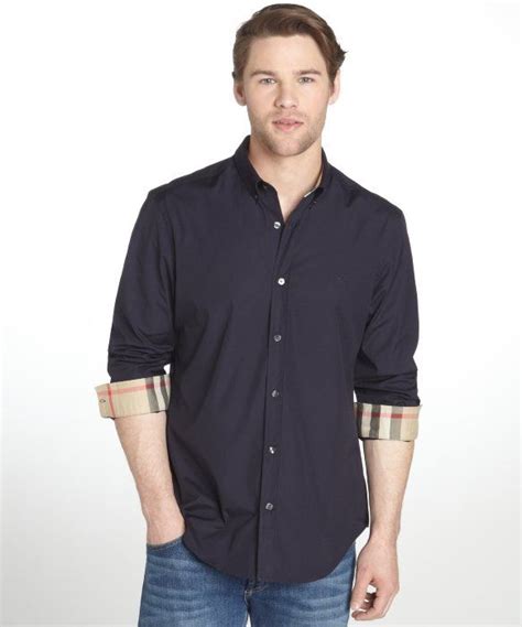 burberry brit men's long sleeve button down shirt|burberry men's shirts 3x.